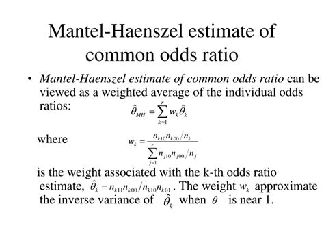 mantel-haenszel formula|5.3.5 .